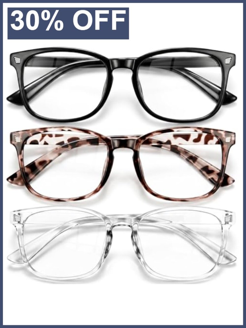 Blue Light Blocking Glasses Computer Eyewear 3 Pack UV400